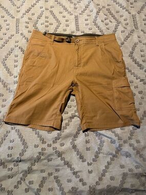 prAna Stretch Zion Shorts Men’s 36x10 – Brown Hiking Outdoor Shorts